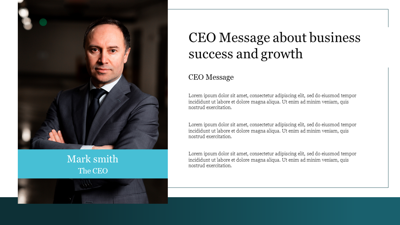 CEO Message PowerPoint Template